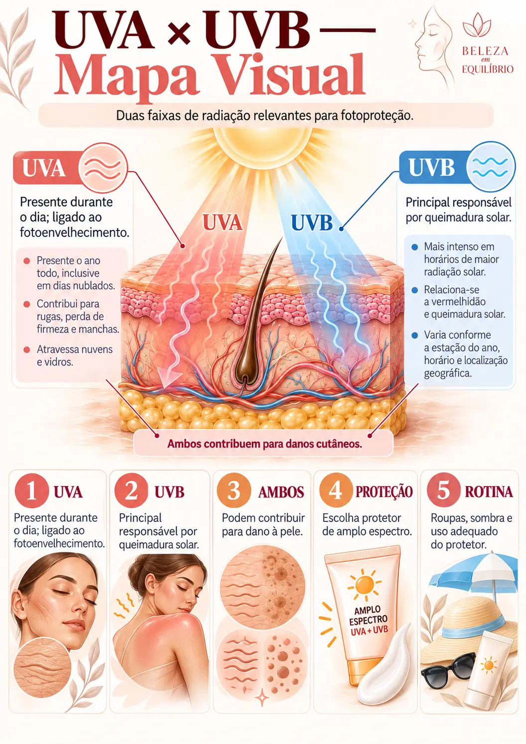 Exemplo de mapa visual: UVA × UVB